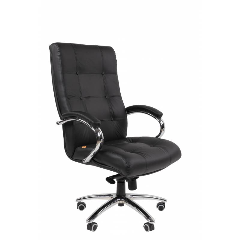 Кресло руководителя Chairman 424 Россия нат.кожа/экокожа черная (мультиблок) главное фото