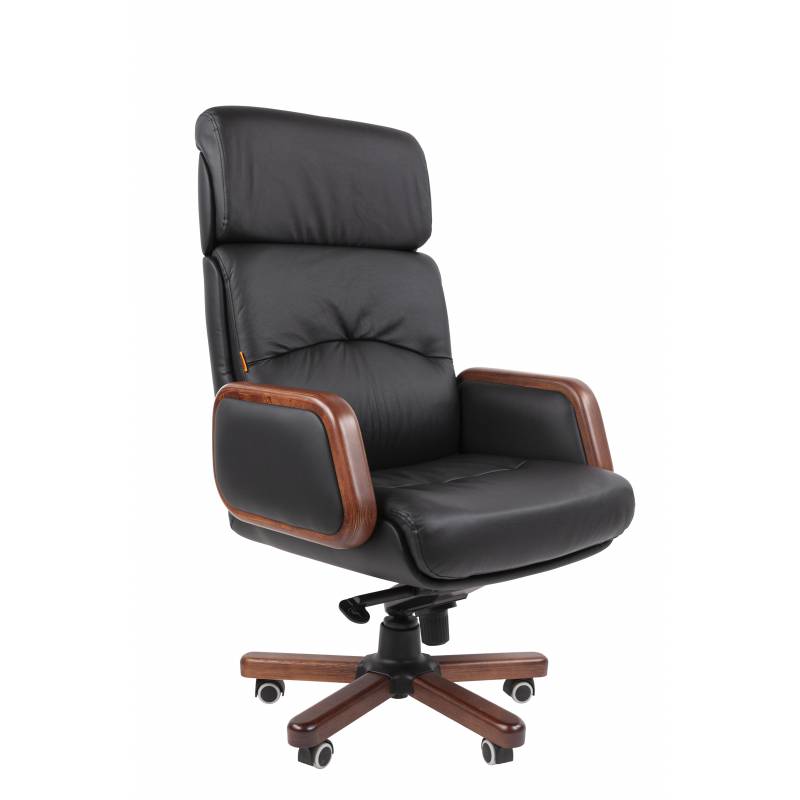 Кресло руководителя Chairman 417 Россия нат.кожа/экокожа черная (мультиблок) главное фото