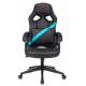 Кресло игровое Zombie DRIVER черный/голубой искусственная кожа с подголов. крестовина пластик. Фото товара с разных ракурсов.