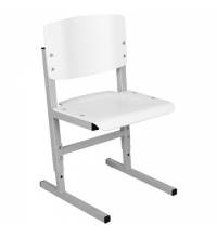 Стул ученический регулируемый СУТ.05-01, 400х375х660-740 мм, рост 4-6, серый каркас, фанера белая