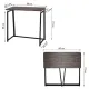 Стол на металлокаркасе BRABIX LOFT CD-001, 800х440х740 мм, складной, цвет морёный дуб, 641209. Фото товара с разных ракурсов.