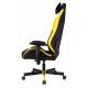 Кресло игровое Knight Neon черный/желтый соты эко.кожа с подголов. крестов. металл. Фото товара с разных ракурсов.