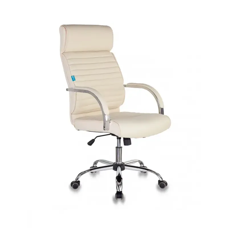 Кресло руководителя Бюрократ T-8010SL/IVORY слоновая кость искусственная кожа крестовина хром главное фото